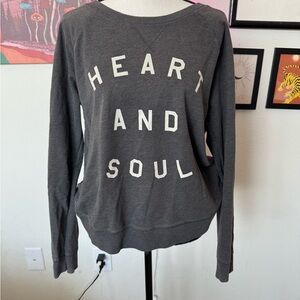 Gray 'Heart and Soul' Sweatshirt